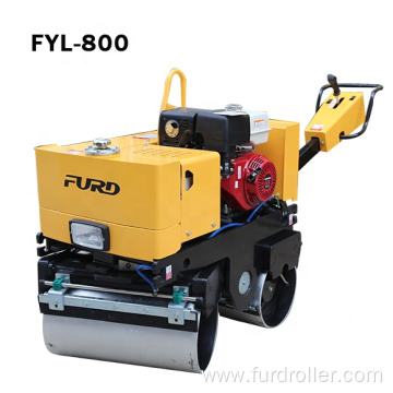 Variable Speed 800kg Hand Push Road Roller With Hydraulic Steering